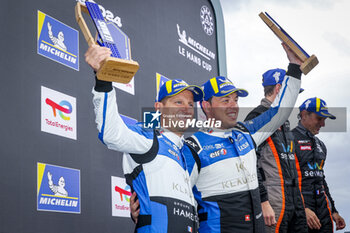 2024-06-15 - 97 CHILA Adrien (fra), DROUX David (swi), Cool Racing, Ligier JS P320 - Nissan, LMP3, #97, portrait podium during the Road to Le Mans 2024, 3rd round of the 2024 Michelin Le Mans Cup, on the Circuit des 24 Heures du Mans, from June 12 to 15, 2024 in Le Mans, France - AUTO - ROAD TO LE MANS 2024 - ENDURANCE - MOTORS