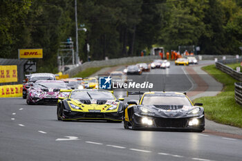 2024-06-15 - 82 JUNCADELLA Daniel (spa), BAUD Sébastien (fra), KOIZUMI Hiroshi (jpn), TF Sport, Corvette Z06 GT3.R #82, LM GT3, FIA WEC, action during the 2024 24 Hours of Le Mans, 4th round of the 2024 FIA World Endurance Championship, on the Circuit des 24 Heures du Mans, from June 15 to 16, 2024 in Le Mans, France - 24 HEURES DU MANS 2024 - RACE - ENDURANCE - MOTORS