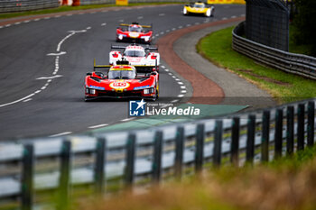 2024-06-15 - 50 FUOCO Antonio (ita), MOLINA Miguel (spa), NIELSEN Nicklas (dnk), Ferrari AF Corse, Ferrari 499P #50, Hypercar, FIA WEC, action during the 2024 24 Hours of Le Mans, 4th round of the 2024 FIA World Endurance Championship, on the Circuit des 24 Heures du Mans, from June 15 to 16, 2024 in Le Mans, France - 24 HEURES DU MANS 2024 - RACE - ENDURANCE - MOTORS