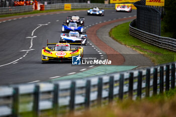 2024-06-15 - 83 KUBICA Robert (pol), SHWARTZMAN Robert (isr), YE Yifei (chn), AF Corse, Ferrari 499P #83, Hypercar, FIA WEC, action during the 2024 24 Hours of Le Mans, 4th round of the 2024 FIA World Endurance Championship, on the Circuit des 24 Heures du Mans, from June 15 to 16, 2024 in Le Mans, France - 24 HEURES DU MANS 2024 - RACE - ENDURANCE - MOTORS