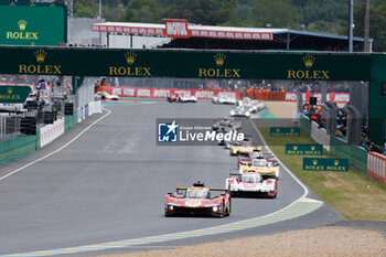 2024-06-15 - 50 FUOCO Antonio (ita), MOLINA Miguel (spa), NIELSEN Nicklas (dnk), Ferrari AF Corse, Ferrari 499P #50, Hypercar, FIA WEC, action during the 2024 24 Hours of Le Mans, 4th round of the 2024 FIA World Endurance Championship, on the Circuit des 24 Heures du Mans, from June 15 to 16, 2024 in Le Mans, France - 24 HEURES DU MANS 2024 - RACE - ENDURANCE - MOTORS