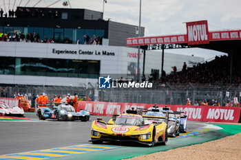 2024-06-15 - 83 KUBICA Robert (pol), SHWARTZMAN Robert (isr), YE Yifei (chn), AF Corse, Ferrari 499P #83, Hypercar, FIA WEC, action during the 2024 24 Hours of Le Mans, 4th round of the 2024 FIA World Endurance Championship, on the Circuit des 24 Heures du Mans, from June 15 to 16, 2024 in Le Mans, France - 24 HEURES DU MANS 2024 - RACE - ENDURANCE - MOTORS