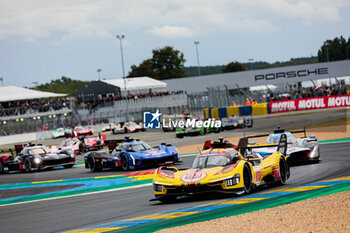 2024-06-15 - 83 KUBICA Robert (pol), SHWARTZMAN Robert (isr), YE Yifei (chn), AF Corse, Ferrari 499P #83, Hypercar, FIA WEC, action during the 2024 24 Hours of Le Mans, 4th round of the 2024 FIA World Endurance Championship, on the Circuit des 24 Heures du Mans, from June 15 to 16, 2024 in Le Mans, France - 24 HEURES DU MANS 2024 - RACE - ENDURANCE - MOTORS