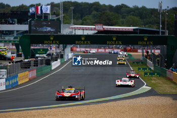 2024-06-15 - 50 FUOCO Antonio (ita), MOLINA Miguel (spa), NIELSEN Nicklas (dnk), Ferrari AF Corse, Ferrari 499P #50, Hypercar, FIA WEC, action during the 2024 24 Hours of Le Mans, 4th round of the 2024 FIA World Endurance Championship, on the Circuit des 24 Heures du Mans, from June 15 to 16, 2024 in Le Mans, France - 24 HEURES DU MANS 2024 - RACE - ENDURANCE - MOTORS