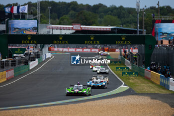 2024-06-15 - 63 BORTOLOTTI Mirko (ita), MORTARA Edoardo (ita), KVYAT Daniil, Lamborghini Iron Lynx, Lamborghini SC63 #63, Hypercar, FIA WEC, action during the 2024 24 Hours of Le Mans, 4th round of the 2024 FIA World Endurance Championship, on the Circuit des 24 Heures du Mans, from June 15 to 16, 2024 in Le Mans, France - 24 HEURES DU MANS 2024 - RACE - ENDURANCE - MOTORS