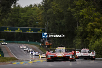 2024-06-15 - 50 FUOCO Antonio (ita), MOLINA Miguel (spa), NIELSEN Nicklas (dnk), Ferrari AF Corse, Ferrari 499P #50, Hypercar, FIA WEC, action during the 2024 24 Hours of Le Mans, 4th round of the 2024 FIA World Endurance Championship, on the Circuit des 24 Heures du Mans, from June 15 to 16, 2024 in Le Mans, France - 24 HEURES DU MANS 2024 - RACE - ENDURANCE - MOTORS