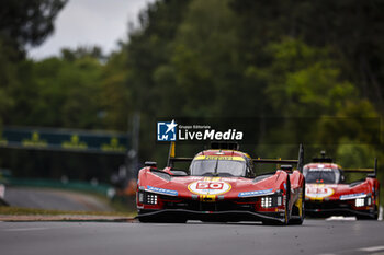 2024-06-15 - 50 FUOCO Antonio (ita), MOLINA Miguel (spa), NIELSEN Nicklas (dnk), Ferrari AF Corse, Ferrari 499P #50, Hypercar, FIA WEC, action during the 2024 24 Hours of Le Mans, 4th round of the 2024 FIA World Endurance Championship, on the Circuit des 24 Heures du Mans, from June 15 to 16, 2024 in Le Mans, France - 24 HEURES DU MANS 2024 - RACE - ENDURANCE - MOTORS