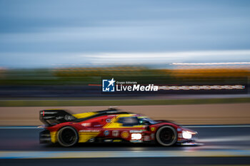 2024-06-15 - 50 FUOCO Antonio (ita), MOLINA Miguel (spa), NIELSEN Nicklas (dnk), Ferrari AF Corse, Ferrari 499P #50, Hypercar, FIA WEC, action during the 2024 24 Hours of Le Mans, 4th round of the 2024 FIA World Endurance Championship, on the Circuit des 24 Heures du Mans, from June 15 to 16, 2024 in Le Mans, France - 24 HEURES DU MANS 2024 - RACE - ENDURANCE - MOTORS