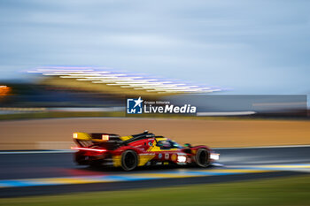 2024-06-15 - 50 FUOCO Antonio (ita), MOLINA Miguel (spa), NIELSEN Nicklas (dnk), Ferrari AF Corse, Ferrari 499P #50, Hypercar, FIA WEC, action, during the 2024 24 Hours of Le Mans, 4th round of the 2024 FIA World Endurance Championship, on the Circuit des 24 Heures du Mans, from June 15 to 16, 2024 in Le Mans, France - 24 HEURES DU MANS 2024 - RACE - ENDURANCE - MOTORS