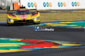 2024-06-15 - 83 KUBICA Robert (pol), SHWARTZMAN Robert (isr), YE Yifei (chn), AF Corse, Ferrari 499P #83, Hypercar, FIA WEC, action during the 2024 24 Hours of Le Mans, 4th round of the 2024 FIA World Endurance Championship, on the Circuit des 24 Heures du Mans, from June 15 to 16, 2024 in Le Mans, France - 24 HEURES DU MANS 2024 - RACE - ENDURANCE - MOTORS