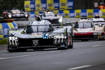 2024-06-15 - 93 VERGNE Jean-Eric (fra), JENSEN Mikkel (dnk), MULLER Nico (swi), Peugeot TotalEnergies, Peugeot 9x8 #93, Hypercar, FIA WEC, action during the 2024 24 Hours of Le Mans, 4th round of the 2024 FIA World Endurance Championship, on the Circuit des 24 Heures du Mans, from June 15 to 16, 2024 in Le Mans, France - 24 HEURES DU MANS 2024 - RACE - ENDURANCE - MOTORS