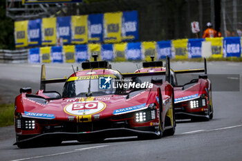 2024-06-15 - 50 FUOCO Antonio (ita), MOLINA Miguel (spa), NIELSEN Nicklas (dnk), Ferrari AF Corse, Ferrari 499P #50, Hypercar, FIA WEC, action during the 2024 24 Hours of Le Mans, 4th round of the 2024 FIA World Endurance Championship, on the Circuit des 24 Heures du Mans, from June 15 to 16, 2024 in Le Mans, France - 24 HEURES DU MANS 2024 - RACE - ENDURANCE - MOTORS