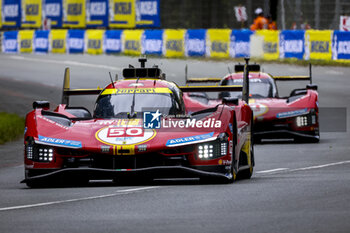 2024-06-15 - 50 FUOCO Antonio (ita), MOLINA Miguel (spa), NIELSEN Nicklas (dnk), Ferrari AF Corse, Ferrari 499P #50, Hypercar, FIA WEC, action during the 2024 24 Hours of Le Mans, 4th round of the 2024 FIA World Endurance Championship, on the Circuit des 24 Heures du Mans, from June 15 to 16, 2024 in Le Mans, France - 24 HEURES DU MANS 2024 - RACE - ENDURANCE - MOTORS