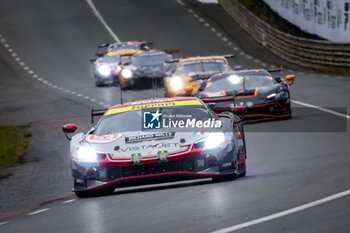 2024-06-15 - 54 FLOHR Thomas (swi), CASTELLACCI Francesco (ita), RIGON Davide (ita), Vista AF Corse, Ferrari 296 GT3 #54, LM GT3, FIA WEC, action during the 2024 24 Hours of Le Mans, 4th round of the 2024 FIA World Endurance Championship, on the Circuit des 24 Heures du Mans, from June 15 to 16, 2024 in Le Mans, France - 24 HEURES DU MANS 2024 - RACE - ENDURANCE - MOTORS