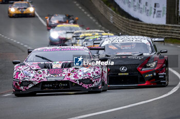 2024-06-15 - 85 BOVY Sarah (bel), FREY Rahel (swi), GATTING Michelle (dnk), Iron Dames, Lamborghini Huracan GT3 Evo2 #85, LM GT3, FIA WEC, action during the 2024 24 Hours of Le Mans, 4th round of the 2024 FIA World Endurance Championship, on the Circuit des 24 Heures du Mans, from June 15 to 16, 2024 in Le Mans, France - 24 HEURES DU MANS 2024 - RACE - ENDURANCE - MOTORS