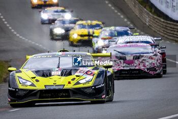 2024-06-15 - 60 SCHIAVONI Claudio (ita), CRESSONI Matteo (ita), PERERA Franck (fra), Iron Lynx, Lamborghini Huracan GT3 Evo2 #60, LM GT3, FIA WEC, action during the 2024 24 Hours of Le Mans, 4th round of the 2024 FIA World Endurance Championship, on the Circuit des 24 Heures du Mans, from June 15 to 16, 2024 in Le Mans, France - 24 HEURES DU MANS 2024 - RACE - ENDURANCE - MOTORS