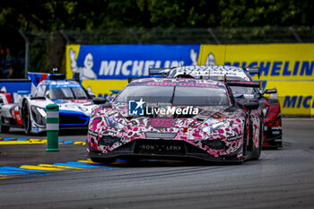 2024-06-15 - 85 BOVY Sarah (bel), FREY Rahel (swi), GATTING Michelle (dnk), Iron Dames, Lamborghini Huracan GT3 Evo2 #85, LM GT3, FIA WEC, action during the 2024 24 Hours of Le Mans, 4th round of the 2024 FIA World Endurance Championship, on the Circuit des 24 Heures du Mans, from June 15 to 16, 2024 in Le Mans, France - 24 HEURES DU MANS 2024 - RACE - ENDURANCE - MOTORS