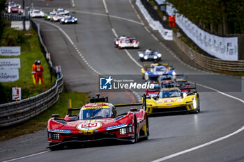 2024-06-15 - 50 FUOCO Antonio (ita), MOLINA Miguel (spa), NIELSEN Nicklas (dnk), Ferrari AF Corse, Ferrari 499P #50, Hypercar, FIA WEC, action during the 2024 24 Hours of Le Mans, 4th round of the 2024 FIA World Endurance Championship, on the Circuit des 24 Heures du Mans, from June 15 to 16, 2024 in Le Mans, France - 24 HEURES DU MANS 2024 - RACE - ENDURANCE - MOTORS