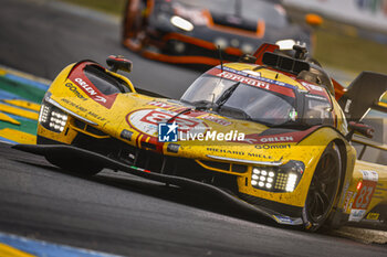 2024-06-15 - 83 KUBICA Robert (pol), SHWARTZMAN Robert (isr), YE Yifei (chn), AF Corse, Ferrari 499P #83, Hypercar, FIA WEC, action during the 2024 24 Hours of Le Mans, 4th round of the 2024 FIA World Endurance Championship, on the Circuit des 24 Heures du Mans, from June 15 to 16, 2024 in Le Mans, France - 24 HEURES DU MANS 2024 - RACE - ENDURANCE - MOTORS