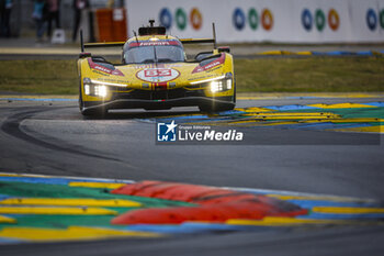 2024-06-15 - 83 KUBICA Robert (pol), SHWARTZMAN Robert (isr), YE Yifei (chn), AF Corse, Ferrari 499P #83, Hypercar, FIA WEC, action during the 2024 24 Hours of Le Mans, 4th round of the 2024 FIA World Endurance Championship, on the Circuit des 24 Heures du Mans, from June 15 to 16, 2024 in Le Mans, France - 24 HEURES DU MANS 2024 - RACE - ENDURANCE - MOTORS