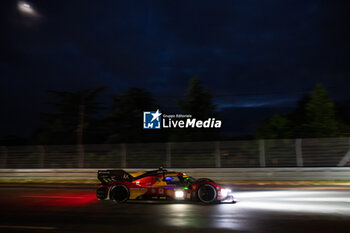 2024-06-15 - 50 FUOCO Antonio (ita), MOLINA Miguel (spa), NIELSEN Nicklas (dnk), Ferrari AF Corse, Ferrari 499P #50, Hypercar, FIA WEC, action during the 2024 24 Hours of Le Mans, 4th round of the 2024 FIA World Endurance Championship, on the Circuit des 24 Heures du Mans, from June 15 to 16, 2024 in Le Mans, France - 24 HEURES DU MANS 2024 - RACE - ENDURANCE - MOTORS