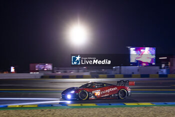 2024-06-15 - 70 IRIBE Brendan (usa), MILLROY Ollie (gar), SCHANDORFF Frederik (dnk), Inception Racing, McLaren 720S LMGT3 Evo, LM GT3, action during the 2024 24 Hours of Le Mans, 4th round of the 2024 FIA World Endurance Championship, on the Circuit des 24 Heures du Mans, from June 15 to 16, 2024 in Le Mans, France - 24 HEURES DU MANS 2024 - RACE - ENDURANCE - MOTORS