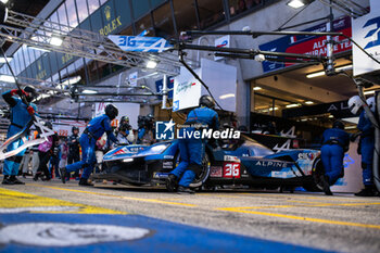 2024-06-15 - 36 VAXIVIERE Matthieu (fra), SCHUMACHER Mick (ger), LAPIERRE Nicolas (fra), Alpine Endurance Team, Alpine A424 #36, Hypercar, FIA WEC, action during the 2024 24 Hours of Le Mans, 4th round of the 2024 FIA World Endurance Championship, on the Circuit des 24 Heures du Mans, from June 15 to 16, 2024 in Le Mans, France - 24 HEURES DU MANS 2024 - RACE - ENDURANCE - MOTORS