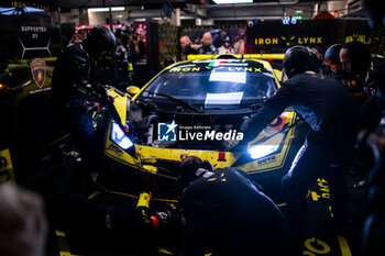 2024-06-15 - 60 SCHIAVONI Claudio (ita), CRESSONI Matteo (ita), PERERA Franck (fra), Iron Lynx, Lamborghini Huracan GT3 Evo2 #60, LM GT3, FIA WEC, action during the 2024 24 Hours of Le Mans, 4th round of the 2024 FIA World Endurance Championship, on the Circuit des 24 Heures du Mans, from June 15 to 16, 2024 in Le Mans, France - 24 HEURES DU MANS 2024 - RACE - ENDURANCE - MOTORS