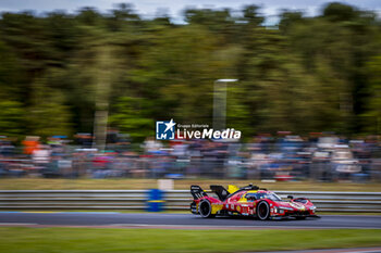 2024-06-15 - 51 PIER GUIDI Alessandro (ita), CALADO James (gbr), GIOVINAZZI Antonio (ita), Ferrari AF Corse, Ferrari 499P #51, Hypercar, FIA WEC, action during the 2024 24 Hours of Le Mans, 4th round of the 2024 FIA World Endurance Championship, on the Circuit des 24 Heures du Mans, from June 15 to 16, 2024 in Le Mans, France - 24 HEURES DU MANS 2024 - RACE - ENDURANCE - MOTORS