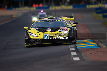 2024-06-15 - 60 SCHIAVONI Claudio (ita), CRESSONI Matteo (ita), PERERA Franck (fra), Iron Lynx, Lamborghini Huracan GT3 Evo2 #60, LM GT3, FIA WEC, action during the 2024 24 Hours of Le Mans, 4th round of the 2024 FIA World Endurance Championship, on the Circuit des 24 Heures du Mans, from June 15 to 16, 2024 in Le Mans, France - 24 HEURES DU MANS 2024 - RACE - ENDURANCE - MOTORS