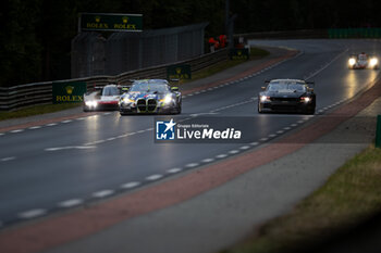 2024-06-15 - 46 MARTIN Maxime (bel), ROSSI Valentino (ita), AL HARTHY Ahmad (omn), Team WRT, BMW M4 GT3 #46, LM GT3 #44, FIA WEC, action 88 OLSEN Dennis (dnk), PEDERSEN Mikkel (dnk), RODA Giorgio (ita), Proton Competition, Ford Mustang GT3 #88, LM GT3, FIA WEC, action 12 STEVENS Will (gbr), ILOTT Callum (gbr), NATO Norman (fra), Hertz Team Jota, Porsche 963 #12, Hypercar, FIA WEC, action during the 2024 24 Hours of Le Mans, 4th round of the 2024 FIA World Endurance Championship, on the Circuit des 24 Heures du Mans, from June 15 to 16, 2024 in Le Mans, France - 24 HEURES DU MANS 2024 - RACE - ENDURANCE - MOTORS