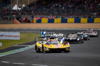 2024-06-15 - 83 KUBICA Robert (pol), SHWARTZMAN Robert (isr), YE Yifei (chn), AF Corse, Ferrari 499P #83, Hypercar, FIA WEC, action during the 2024 24 Hours of Le Mans, 4th round of the 2024 FIA World Endurance Championship, on the Circuit des 24 Heures du Mans, from June 15 to 16, 2024 in Le Mans, France - 24 HEURES DU MANS 2024 - RACE - ENDURANCE - MOTORS