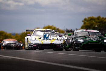 2024-06-15 - 92 MALYKHIN Aliaksandr (kna), STURM Joel (ger), BACHLER Klaus (aut), Manthey Purerxcing, Porsche 911 GT3 R #91, LM GT3, FIA WEC, action during the 2024 24 Hours of Le Mans, 4th round of the 2024 FIA World Endurance Championship, on the Circuit des 24 Heures du Mans, from June 15 to 16, 2024 in Le Mans, France - 24 HEURES DU MANS 2024 - RACE - ENDURANCE - MOTORS