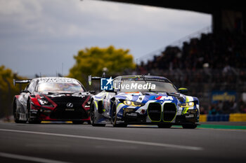 2024-06-15 - 46 MARTIN Maxime (bel), ROSSI Valentino (ita), AL HARTHY Ahmad (omn), Team WRT, BMW M4 GT3 #46, LM GT3 #44, FIA WEC, action during the 2024 24 Hours of Le Mans, 4th round of the 2024 FIA World Endurance Championship, on the Circuit des 24 Heures du Mans, from June 15 to 16, 2024 in Le Mans, France - 24 HEURES DU MANS 2024 - RACE - ENDURANCE - MOTORS