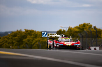 2024-06-15 - 50 FUOCO Antonio (ita), MOLINA Miguel (spa), NIELSEN Nicklas (dnk), Ferrari AF Corse, Ferrari 499P #50, Hypercar, FIA WEC, action during the 2024 24 Hours of Le Mans, 4th round of the 2024 FIA World Endurance Championship, on the Circuit des 24 Heures du Mans, from June 15 to 16, 2024 in Le Mans, France - 24 HEURES DU MANS 2024 - RACE - ENDURANCE - MOTORS