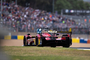 2024-06-15 - 50 FUOCO Antonio (ita), MOLINA Miguel (spa), NIELSEN Nicklas (dnk), Ferrari AF Corse, Ferrari 499P #50, Hypercar, FIA WEC, action during the 2024 24 Hours of Le Mans, 4th round of the 2024 FIA World Endurance Championship, on the Circuit des 24 Heures du Mans, from June 15 to 16, 2024 in Le Mans, France - 24 HEURES DU MANS 2024 - RACE - ENDURANCE - MOTORS