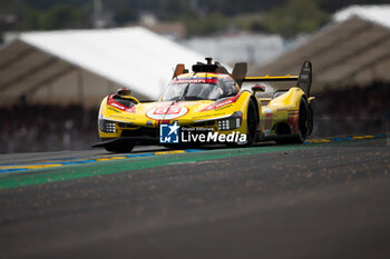 2024-06-15 - 83 KUBICA Robert (pol), SHWARTZMAN Robert (isr), YE Yifei (chn), AF Corse, Ferrari 499P #83, Hypercar, FIA WEC, action during the 2024 24 Hours of Le Mans, 4th round of the 2024 FIA World Endurance Championship, on the Circuit des 24 Heures du Mans, from June 15 to 16, 2024 in Le Mans, France - 24 HEURES DU MANS 2024 - RACE - ENDURANCE - MOTORS