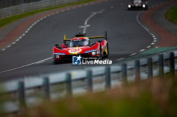 2024-06-15 - 51 PIER GUIDI Alessandro (ita), CALADO James (gbr), GIOVINAZZI Antonio (ita), Ferrari AF Corse, Ferrari 499P #51, Hypercar, FIA WEC, action during the 2024 24 Hours of Le Mans, 4th round of the 2024 FIA World Endurance Championship, on the Circuit des 24 Heures du Mans, from June 15 to 16, 2024 in Le Mans, France - 24 HEURES DU MANS 2024 - RACE - ENDURANCE - MOTORS