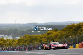 2024-06-15 - 50 FUOCO Antonio (ita), MOLINA Miguel (spa), NIELSEN Nicklas (dnk), Ferrari AF Corse, Ferrari 499P #50, Hypercar, FIA WEC, action during the 2024 24 Hours of Le Mans, 4th round of the 2024 FIA World Endurance Championship, on the Circuit des 24 Heures du Mans, from June 15 to 16, 2024 in Le Mans, France - 24 HEURES DU MANS 2024 - RACE - ENDURANCE - MOTORS