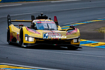 2024-06-15 - 83 KUBICA Robert (pol), SHWARTZMAN Robert (isr), YE Yifei (chn), AF Corse, Ferrari 499P #83, Hypercar, FIA WEC, action during the 2024 24 Hours of Le Mans, 4th round of the 2024 FIA World Endurance Championship, on the Circuit des 24 Heures du Mans, from June 15 to 16, 2024 in Le Mans, France - 24 HEURES DU MANS 2024 - RACE - ENDURANCE - MOTORS