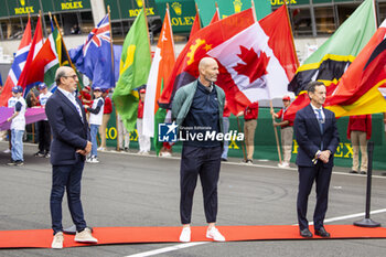 2024-06-15 - MILLE Richard (fra), Président ot the FIA Endurance Commission, ZIDANE Zinedine (fra), Start of the 24 Hours of Le Mans 2024, FILLON Pierre (fra), President of ACO, portrait during the starting grid of the 2024 24 Hours of Le Mans, 4th round of the 2024 FIA World Endurance Championship, on the Circuit des 24 Heures du Mans, on June 15, 2024 in Le Mans, France - 24 HEURES DU MANS 2024 - STARTING GRID - ENDURANCE - MOTORS