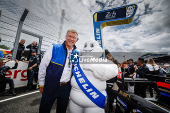 2024-06-15 - Executive Vice President Automotive, Motorsport, Michelin, Supervises the Americas Regions, portrait, Bibendum, Bonhomme Michelin, portrait, during the starting grid of the 2024 24 Hours of Le Mans, 4th round of the 2024 FIA World Endurance Championship, on the Circuit des 24 Heures du Mans, on June 15, 2024 in Le Mans, France - 24 HEURES DU MANS 2024 - STARTING GRID - ENDURANCE - MOTORS