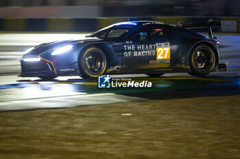 2024-06-16 - 27 JAMES Ian (usa), MANCINELLI Daniel (ita), RIBERAS Alex (spa), Heart of Racing Team, Aston Martin Vantage GT3 #27, LM GT3, FIA WEC, action during the 2024 24 Hours of Le Mans, 4th round of the 2024 FIA World Endurance Championship, on the Circuit des 24 Heures du Mans, from June 15 to 16, 2024 in Le Mans, France - 24 HEURES DU MANS 2024 - RACE - ENDURANCE - MOTORS