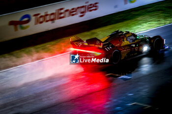 2024-06-16 - 50 FUOCO Antonio (ita), MOLINA Miguel (spa), NIELSEN Nicklas (dnk), Ferrari AF Corse, Ferrari 499P #50, Hypercar, FIA WEC, action during the 2024 24 Hours of Le Mans, 4th round of the 2024 FIA World Endurance Championship, on the Circuit des 24 Heures du Mans, from June 15 to 16, 2024 in Le Mans, France - 24 HEURES DU MANS 2024 - RACE - ENDURANCE - MOTORS