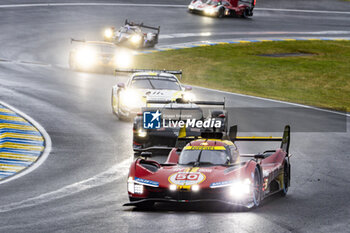 2024-06-16 - 50 FUOCO Antonio (ita), MOLINA Miguel (spa), NIELSEN Nicklas (dnk), Ferrari AF Corse, Ferrari 499P #50, Hypercar, FIA WEC, action during the 2024 24 Hours of Le Mans, 4th round of the 2024 FIA World Endurance Championship, on the Circuit des 24 Heures du Mans, from June 15 to 16, 2024 in Le Mans, France - 24 HEURES DU MANS 2024 - RACE - ENDURANCE - MOTORS