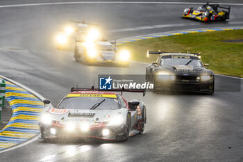 2024-06-16 - 55 HERIAU François (fra), MANN Simon (usa), ROVERA Alessio (ita), Vista AF Corse, Ferrari 296 GT3 #55, LM GT3, FIA WEC, action during the 2024 24 Hours of Le Mans, 4th round of the 2024 FIA World Endurance Championship, on the Circuit des 24 Heures du Mans, from June 15 to 16, 2024 in Le Mans, France - 24 HEURES DU MANS 2024 - RACE - ENDURANCE - MOTORS