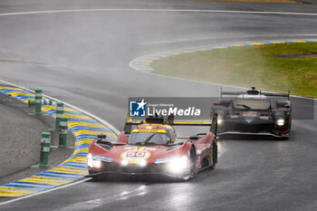 2024-06-16 - 50 FUOCO Antonio (ita), MOLINA Miguel (spa), NIELSEN Nicklas (dnk), Ferrari AF Corse, Ferrari 499P #50, Hypercar, FIA WEC, action during the 2024 24 Hours of Le Mans, 4th round of the 2024 FIA World Endurance Championship, on the Circuit des 24 Heures du Mans, from June 15 to 16, 2024 in Le Mans, France - 24 HEURES DU MANS 2024 - RACE - ENDURANCE - MOTORS