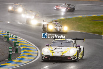 2024-06-16 - 92 MALYKHIN Aliaksandr (kna), STURM Joel (ger), BACHLER Klaus (aut), Manthey Purerxcing, Porsche 911 GT3 R #91, LM GT3, FIA WEC, action during the 2024 24 Hours of Le Mans, 4th round of the 2024 FIA World Endurance Championship, on the Circuit des 24 Heures du Mans, from June 15 to 16, 2024 in Le Mans, France - 24 HEURES DU MANS 2024 - RACE - ENDURANCE - MOTORS