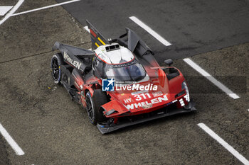 2024-06-16 - 311 DERANI Luis Felipe (bra), AITKEN Jack (gbr), DRUGOVICH Felipe (bra), Whelen Cadillac Racing, Cadillac V-Series.R #311, Hypercar, after his crash during the 2024 24 Hours of Le Mans, 4th round of the 2024 FIA World Endurance Championship, on the Circuit des 24 Heures du Mans, from June 15 to 16, 2024 in Le Mans, France - 24 HEURES DU MANS 2024 - RACE - ENDURANCE - MOTORS