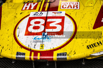 2024-06-16 - 83 KUBICA Robert (pol), SHWARTZMAN Robert (isr), YE Yifei (chn), AF Corse, Ferrari 499P #83, Hypercar, FIA WEC, in the garage after their problem83 KUBICA Robert (pol), SHWARTZMAN Robert (isr), YE Yifei (chn), AF Corse, Ferrari 499P #83, Hypercar, FIA WEC, detail during the 2024 24 Hours of Le Mans, 4th round of the 2024 FIA World Endurance Championship, on the Circuit des 24 Heures du Mans, from June 15 to 16, 2024 in Le Mans, France - 24 HEURES DU MANS 2024 - RACE - ENDURANCE - MOTORS